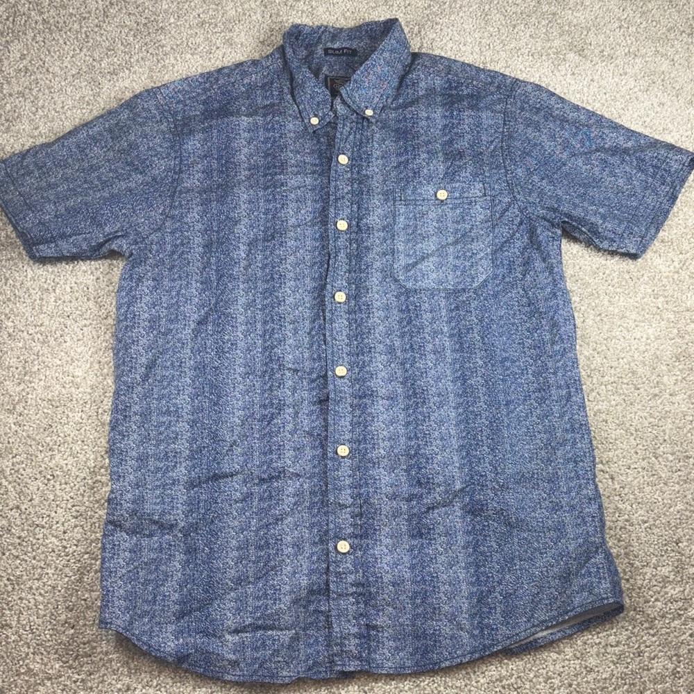 Men's Casual Button Down Shirt‎ size medium slimfit 100% cotton - Picture 2 of 6